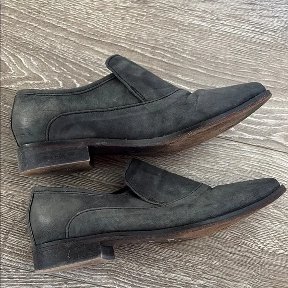 Free People Brady Gray Carbon Suede Loafers - Picture 4 of 4